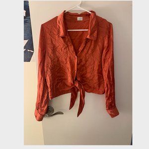 NEVER WORN - Wilfred satin blouse (burnt orange)